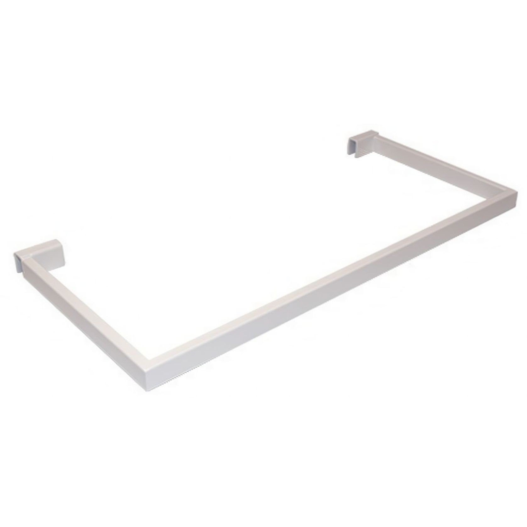 Flexiwall Clip-On Side Hang Rail 600mm White gallery detail image