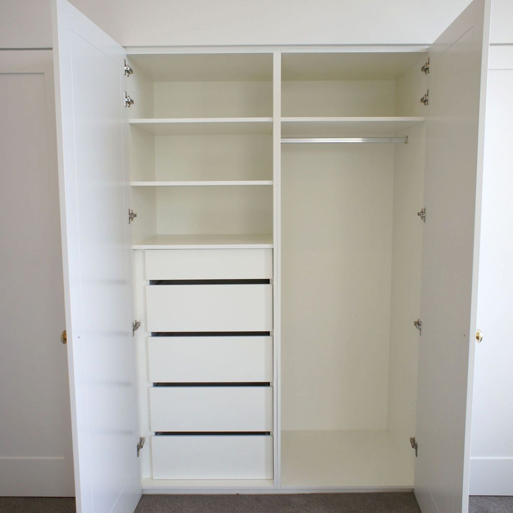 Everyday White Melamine Built-In Wardrobe gallery detail image