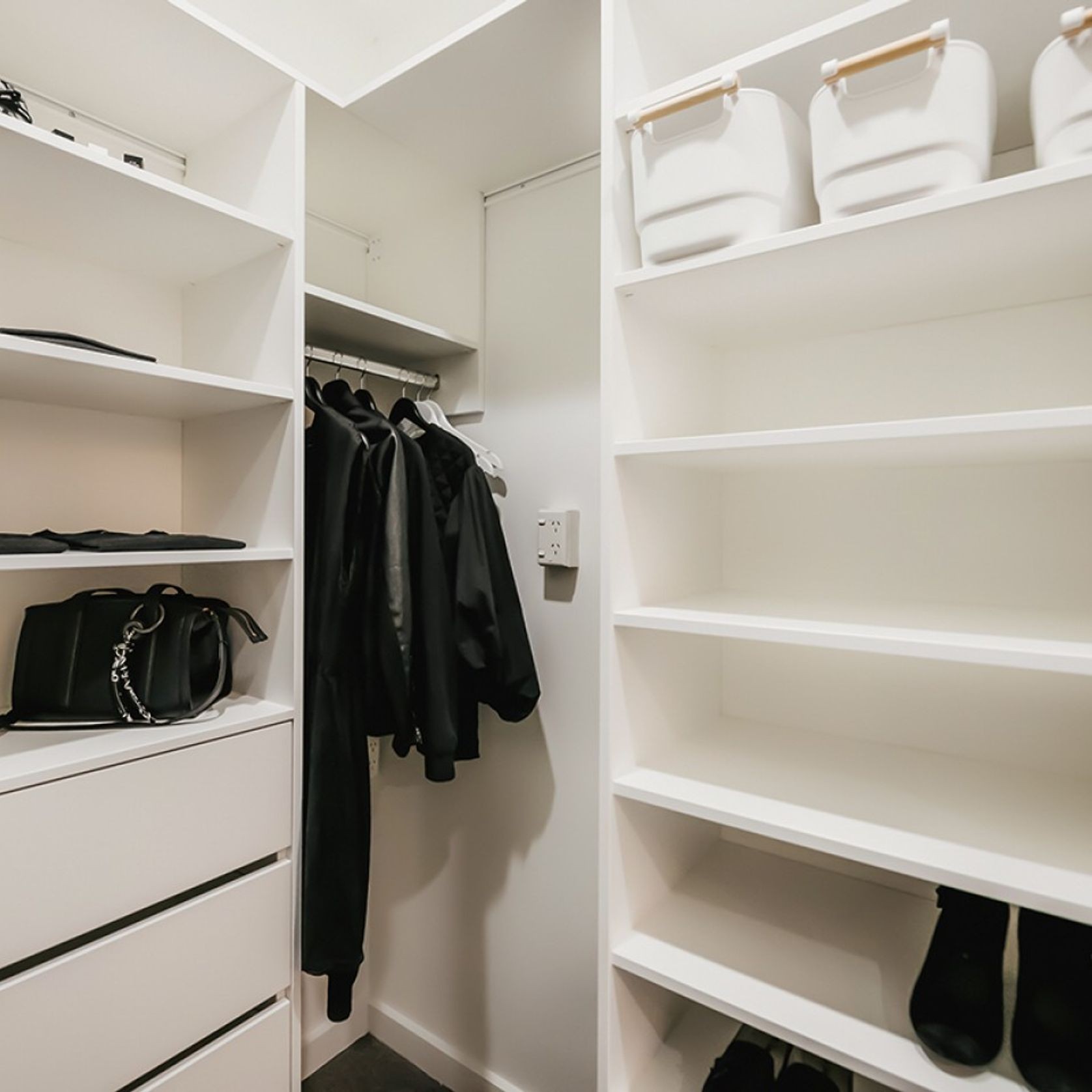 Everyday White Melamine Built-In Wardrobe gallery detail image