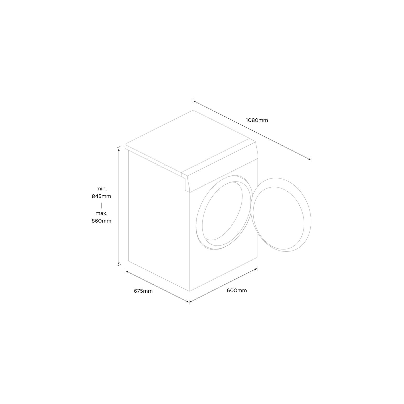 White Front Loader Washing Machine, 11kg, ActiveIntelligence, Steam Care gallery detail image