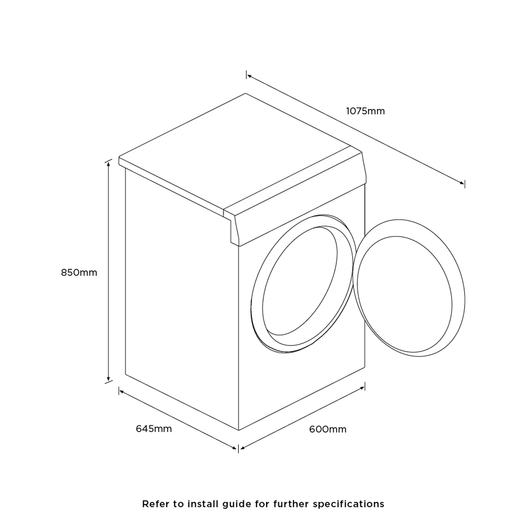 Front Loader Washing Machine, 8kg with Steam Care ArchiPro NZ