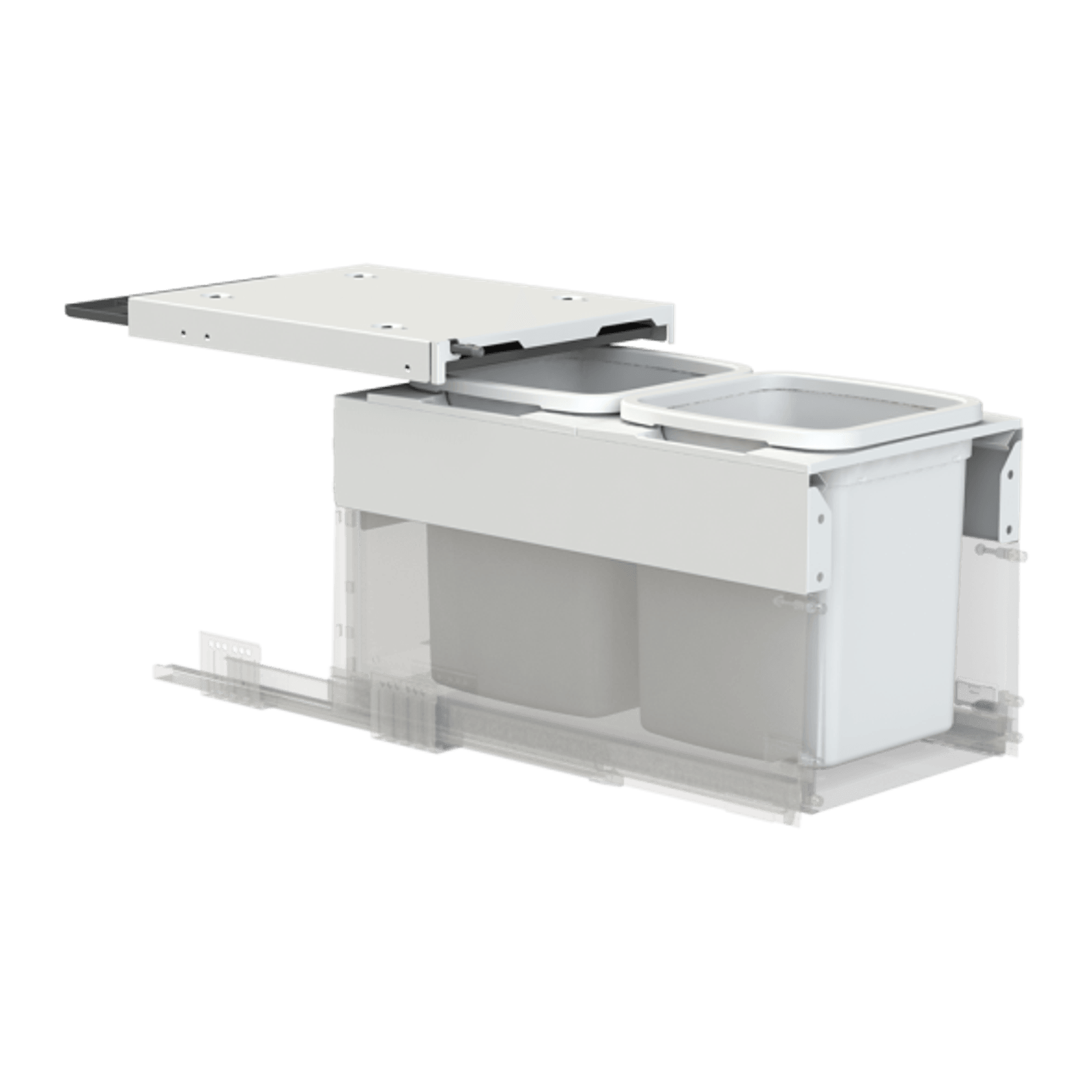 Concelo entro 2x13L for Blum MERIVOBOX 350mm Silk White gallery detail image