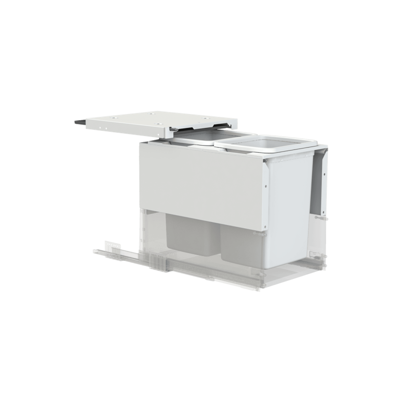 Concelo entro 2x20L for Blum MERIVOBOX 400mm Silk White gallery detail image