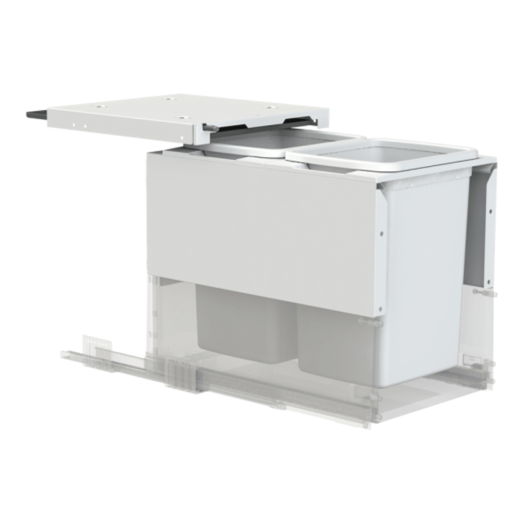 Concelo entro 2x20L for Blum MERIVOBOX 400mm Silk White gallery detail image
