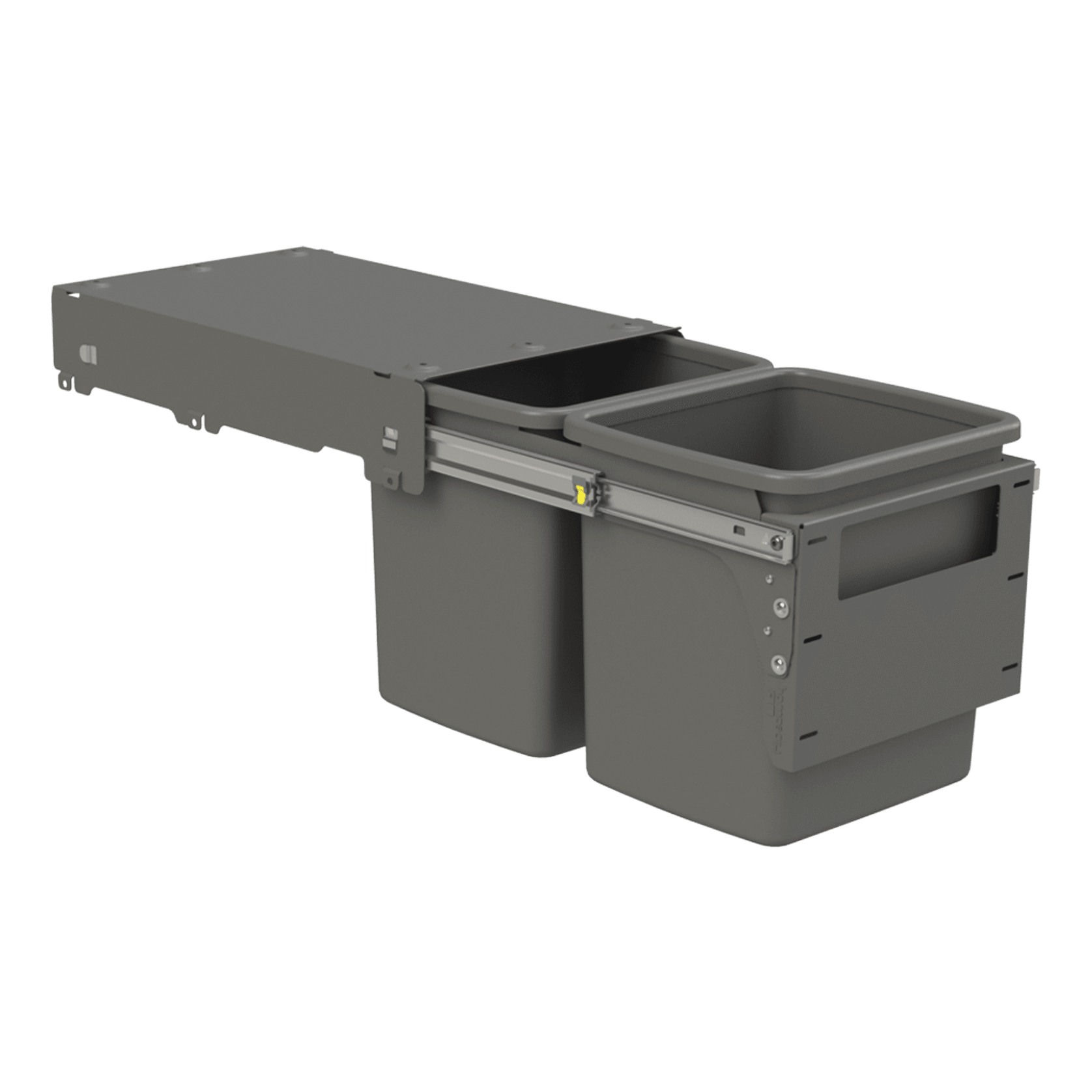 Hideaway Compact Bin 2 x 15L Buckets | Door Pull gallery detail image