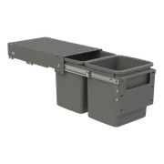 Hideaway Compact Bin 2 x 15L Buckets | Door Pull gallery detail image