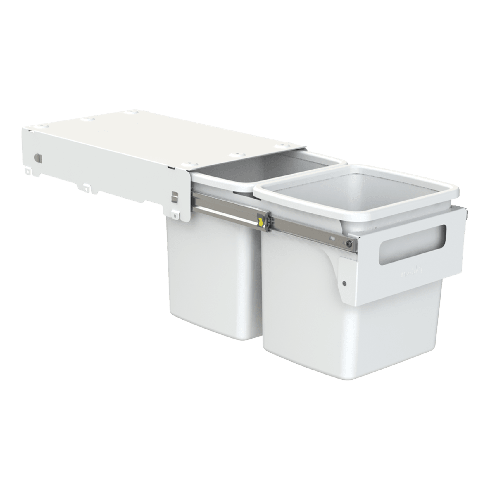 Hideaway Compact Bin 2 x 15L Buckets | Handle Pull gallery detail image