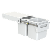 Hideaway Compact Bin 2 x 15L Buckets | Handle Pull gallery detail image