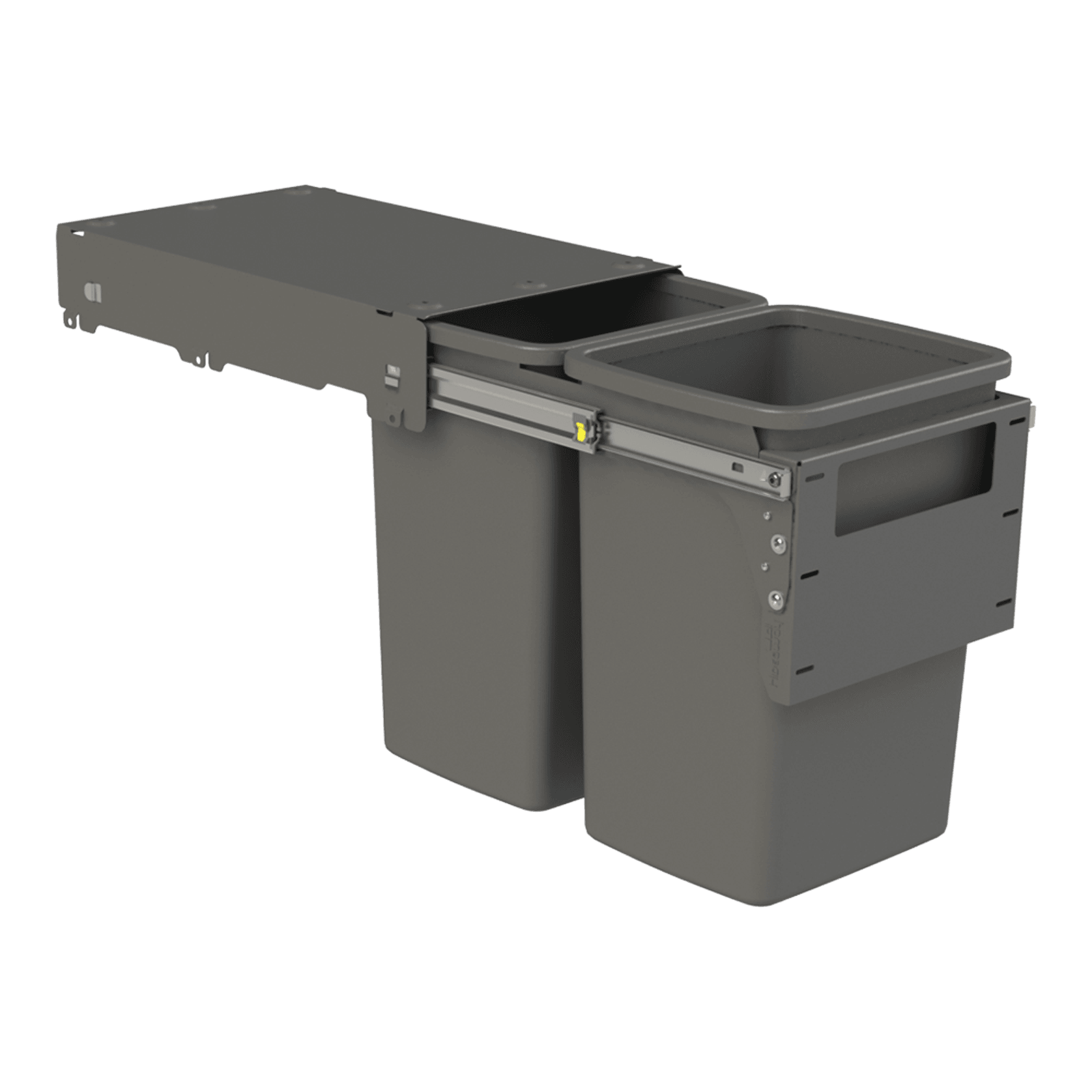 Hideaway Compact 2 x 20L Buckets | Door Pull | Cinder gallery detail image