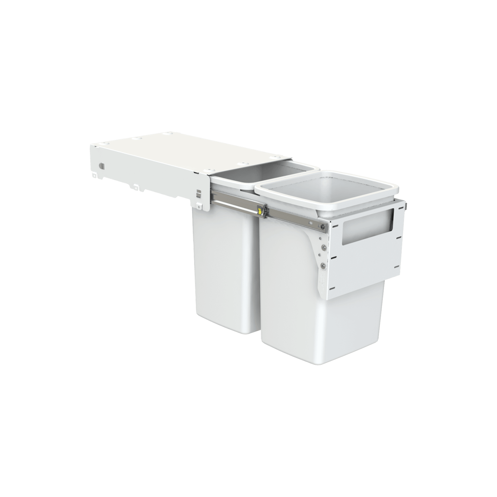 Hideaway Compact 2 x 20L Buckets | Door Pull | White gallery detail image