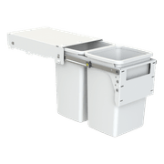 Hideaway Compact 2 x 20L Buckets | Door Pull | White gallery detail image