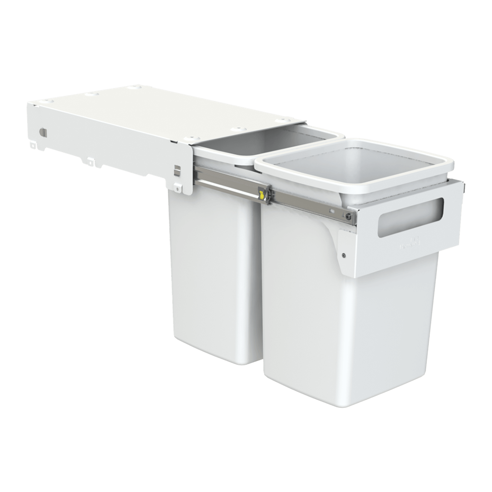 Hideaway Compact Bin 2 x 20L Buckets | Handle Pull gallery detail image