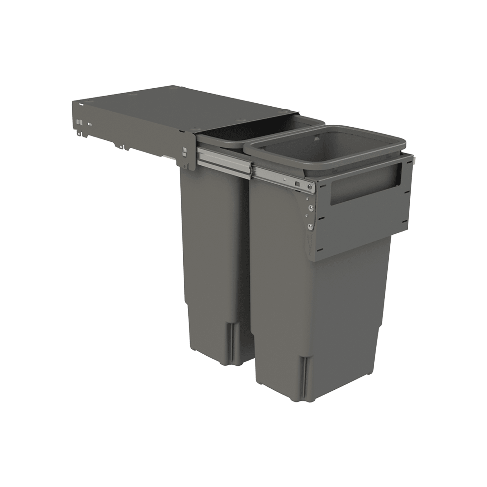 Hideaway Compact Bins 2 x 35L Buckets | Door Pull gallery detail image