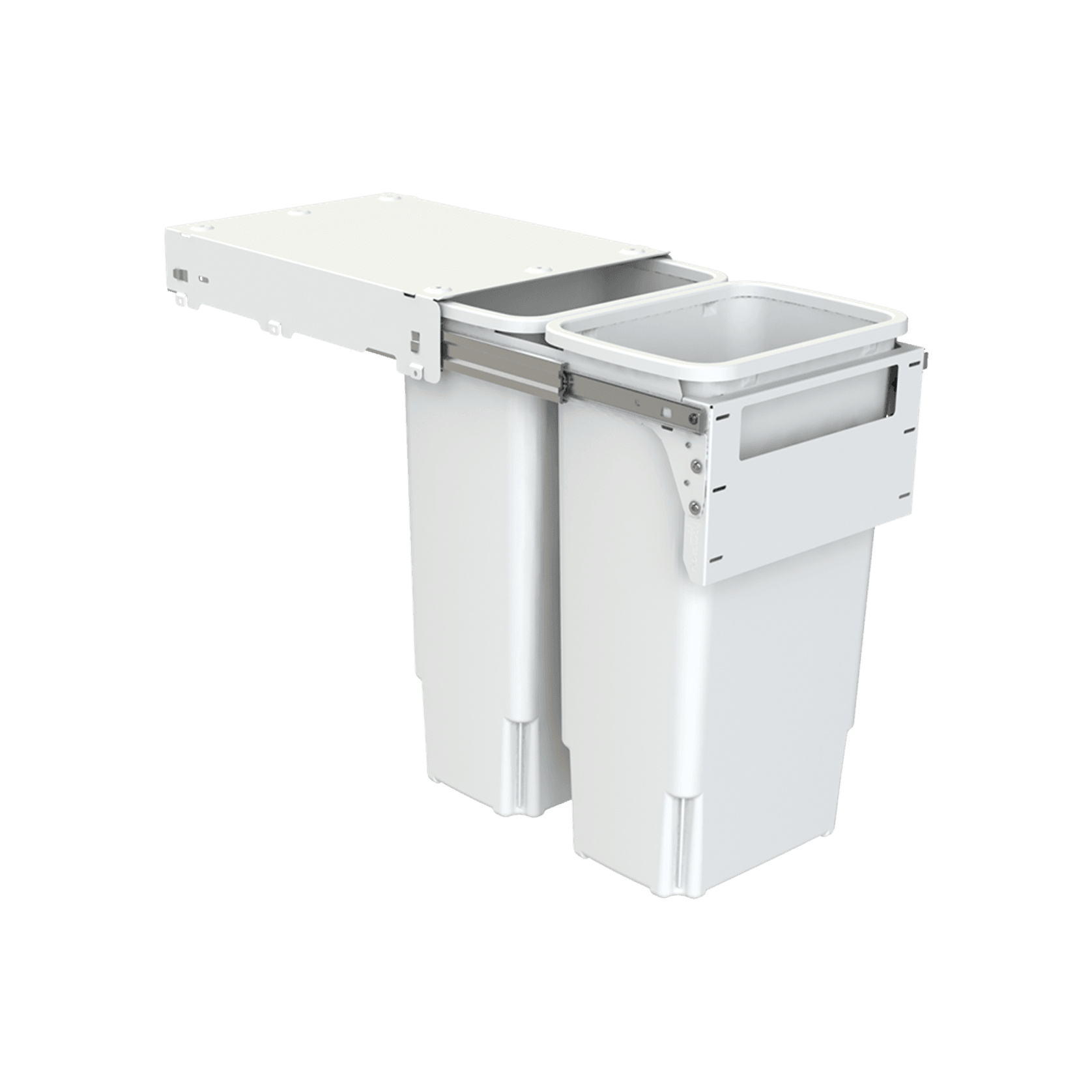 Hideaway Compact Bins 2 x 35L Buckets | Door Pull gallery detail image