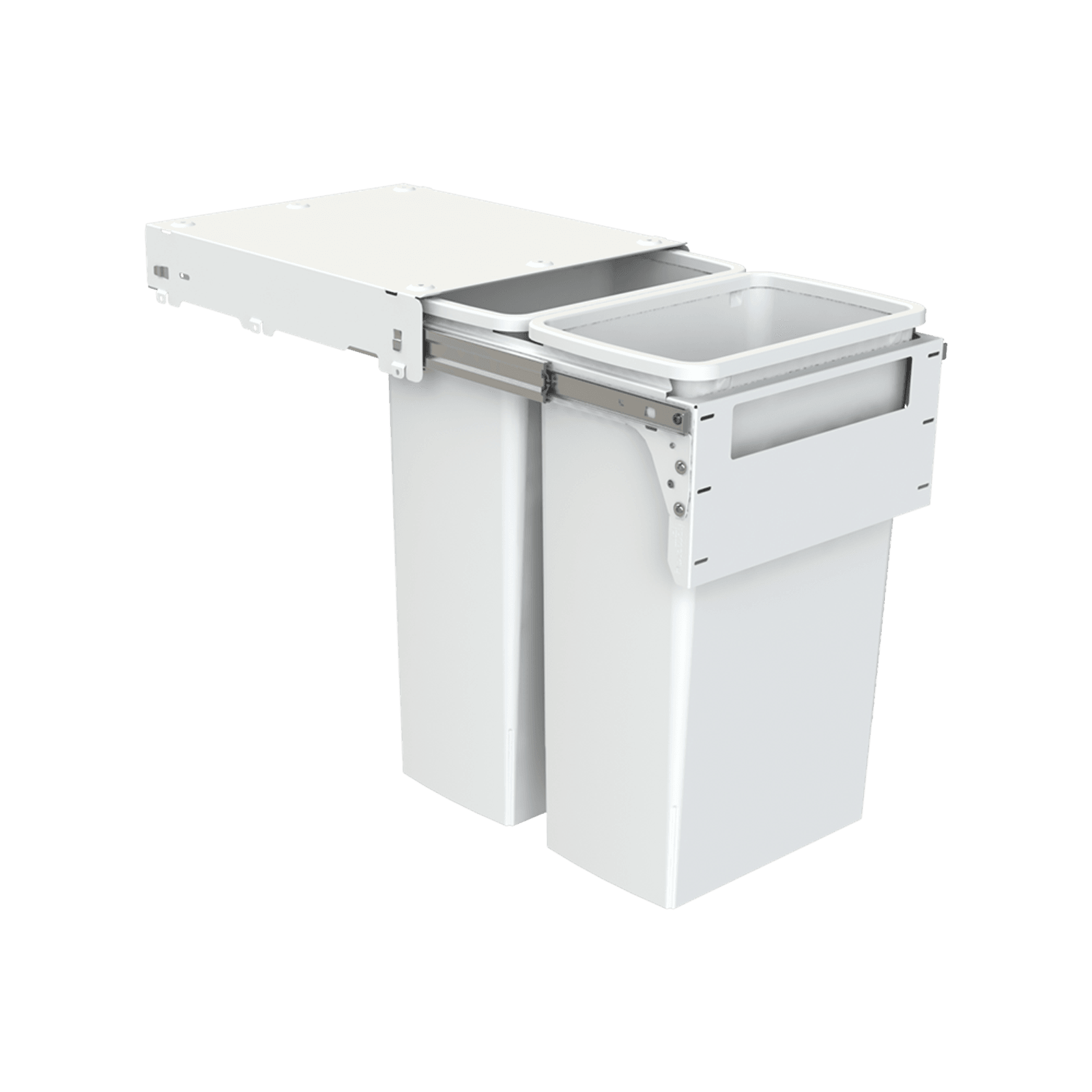 Hideaway Compact 2 x 40L Buckets | Door Pull gallery detail image