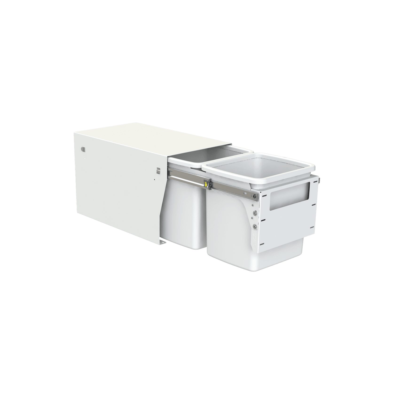 Compact Floor Mount 2 x 15L | Door Pull | White gallery detail image