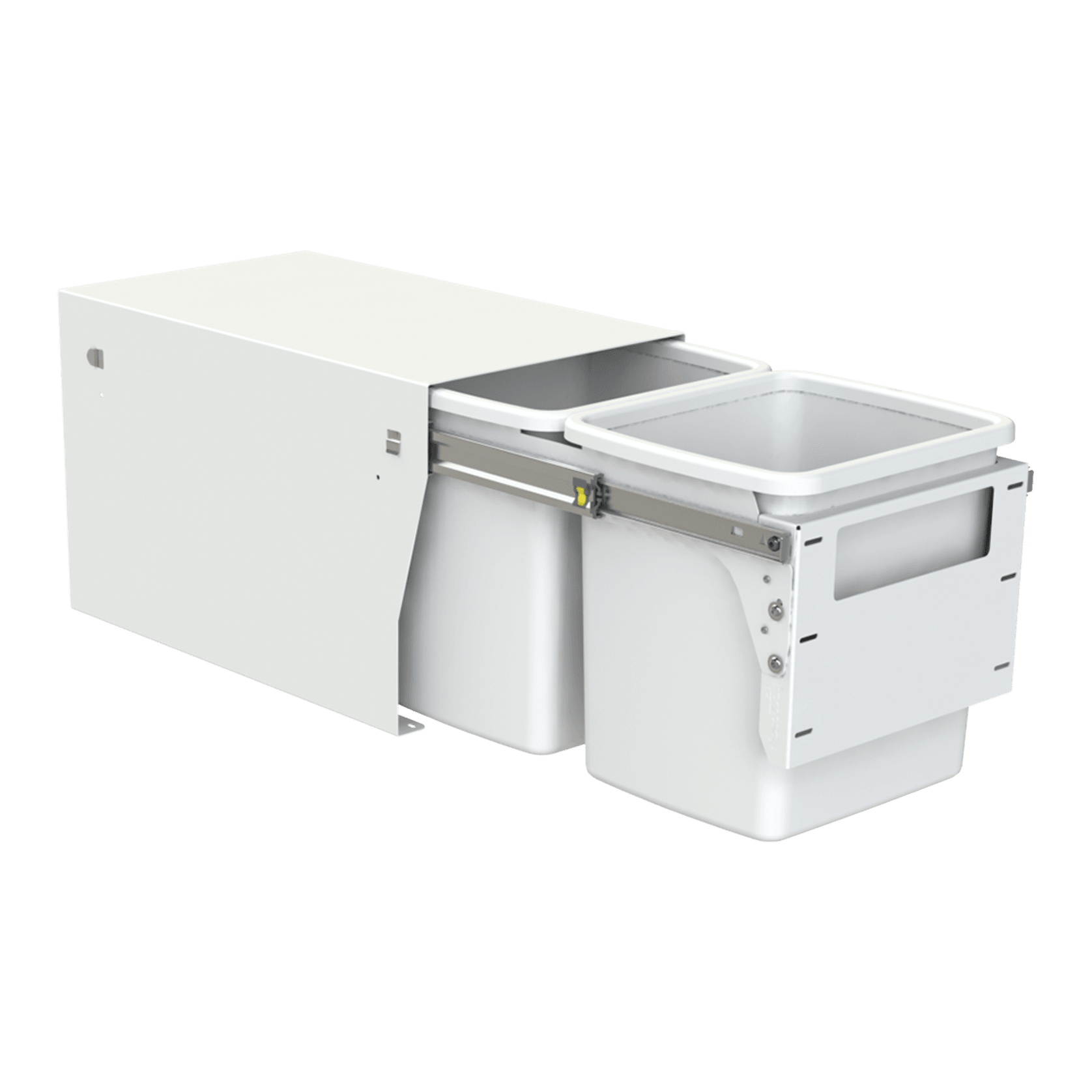Compact Floor Mount 2 x 15L | Door Pull | White gallery detail image