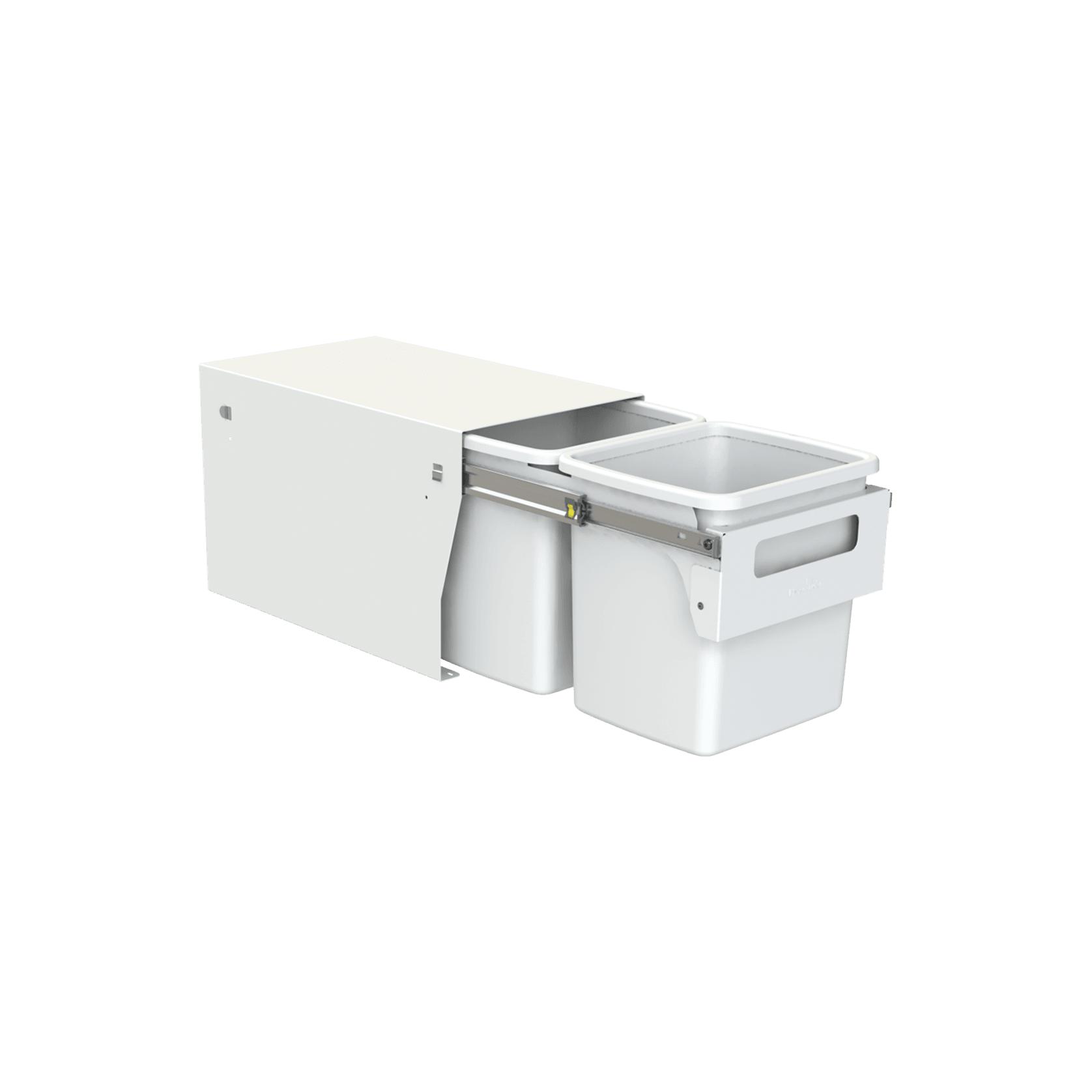 Compact Floor Mount 2 x 15L | Handle Pull | White gallery detail image