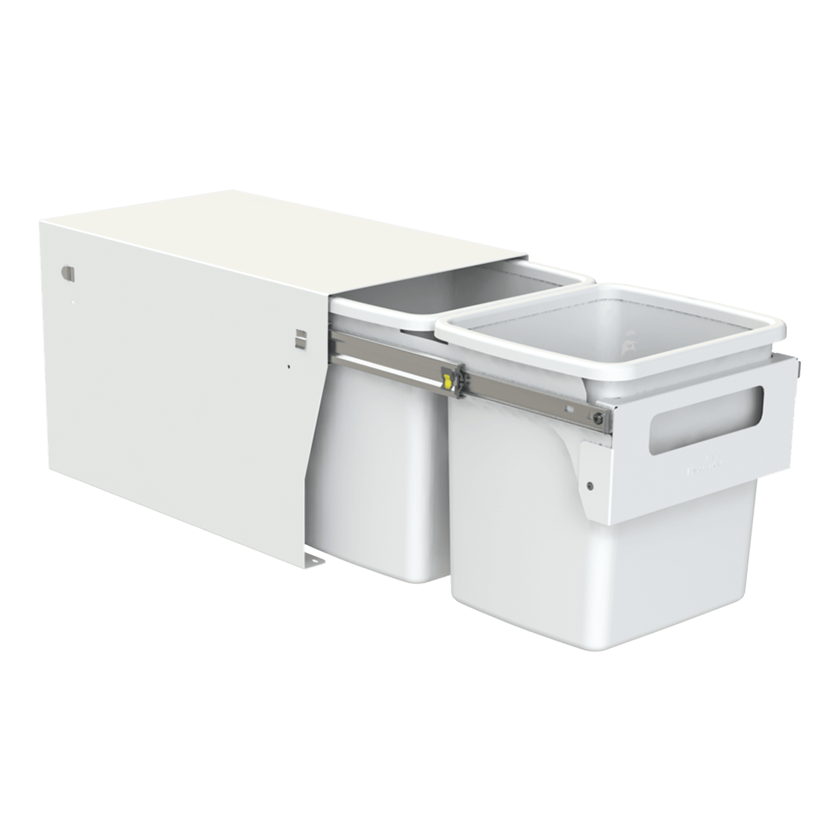 Compact Floor Mount 2 x 15L | Handle Pull | White gallery detail image