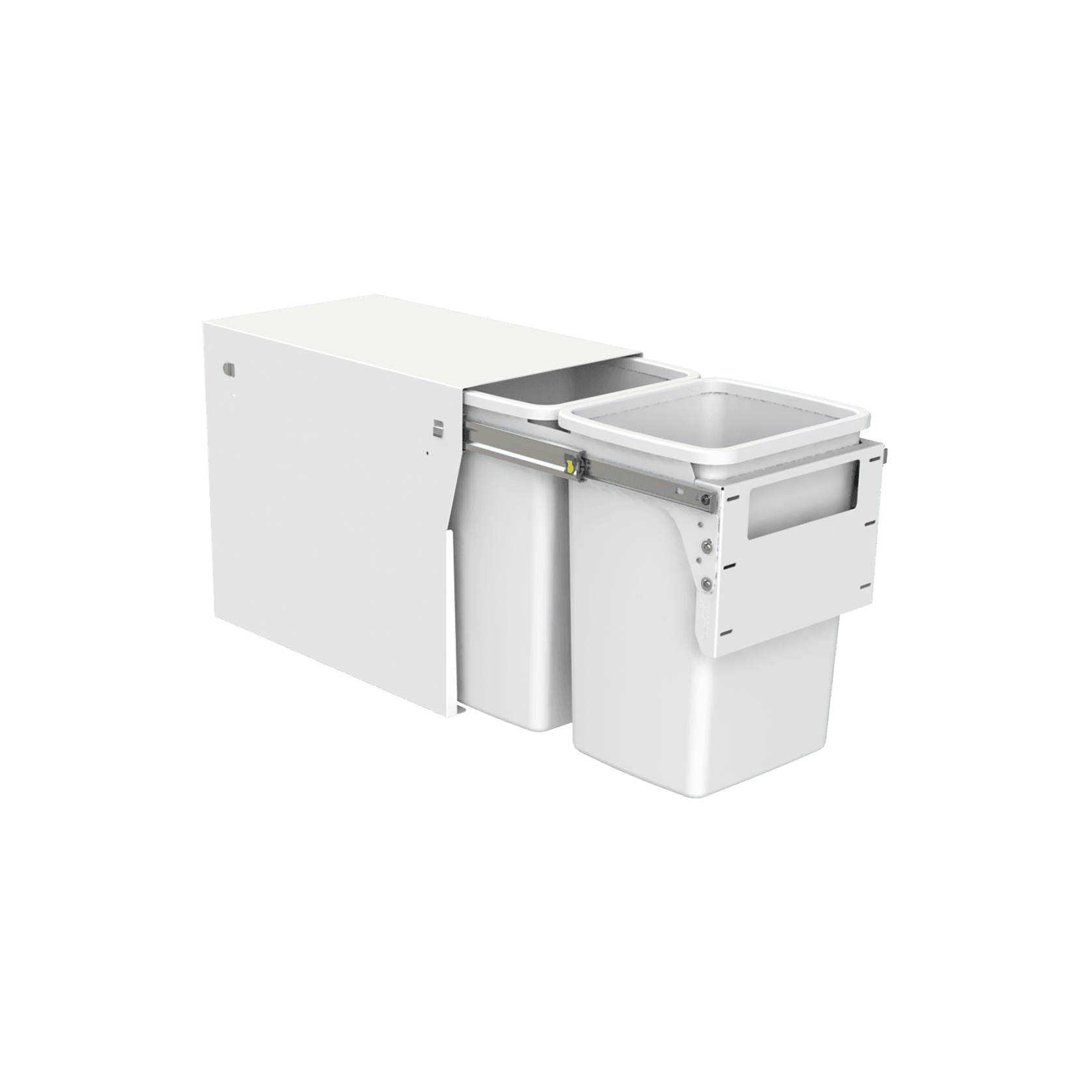 Compact Floor Mount 2 x 20L |  Door Pull | White gallery detail image