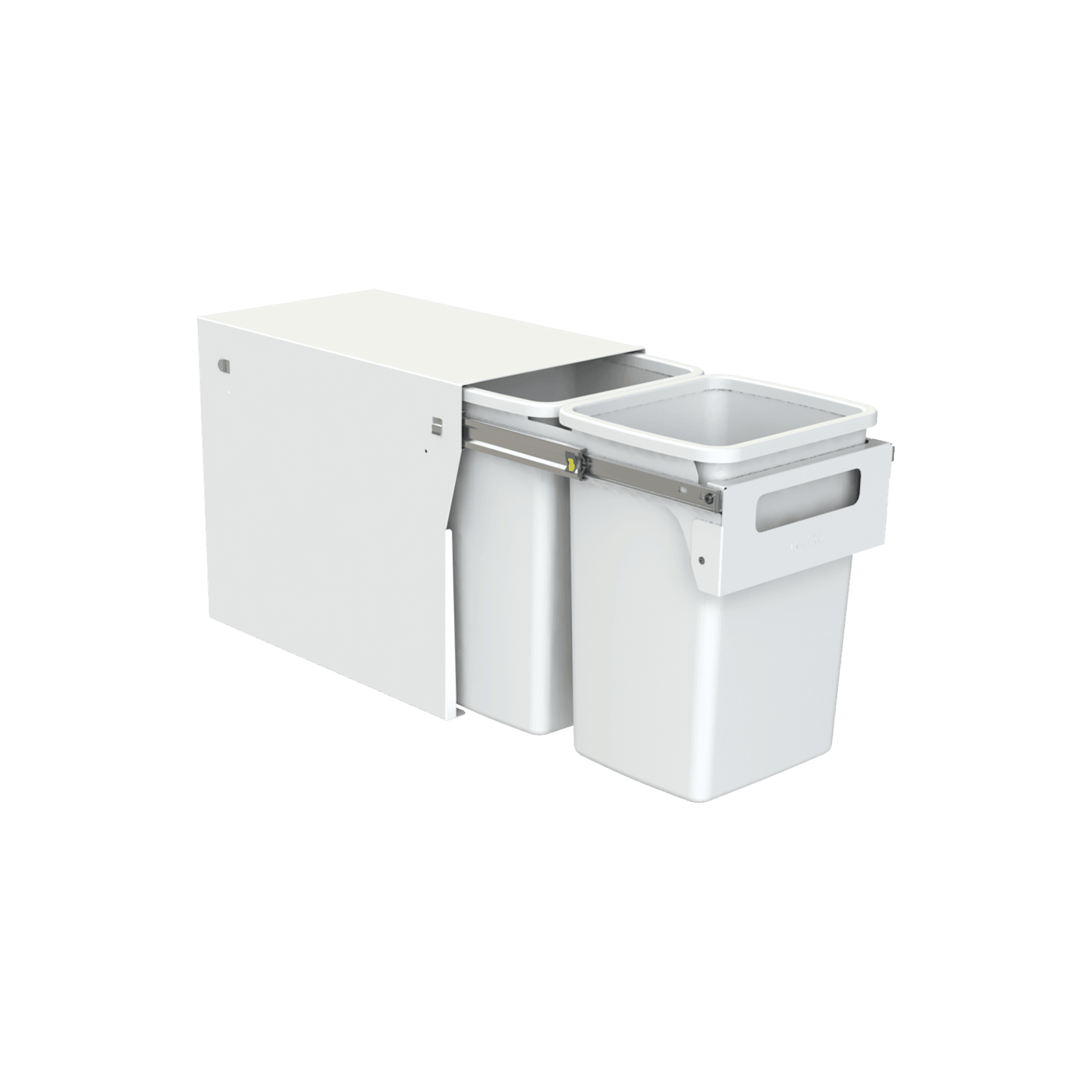 Compact Floor Mount 2 x 20L | Handle Pull | White gallery detail image