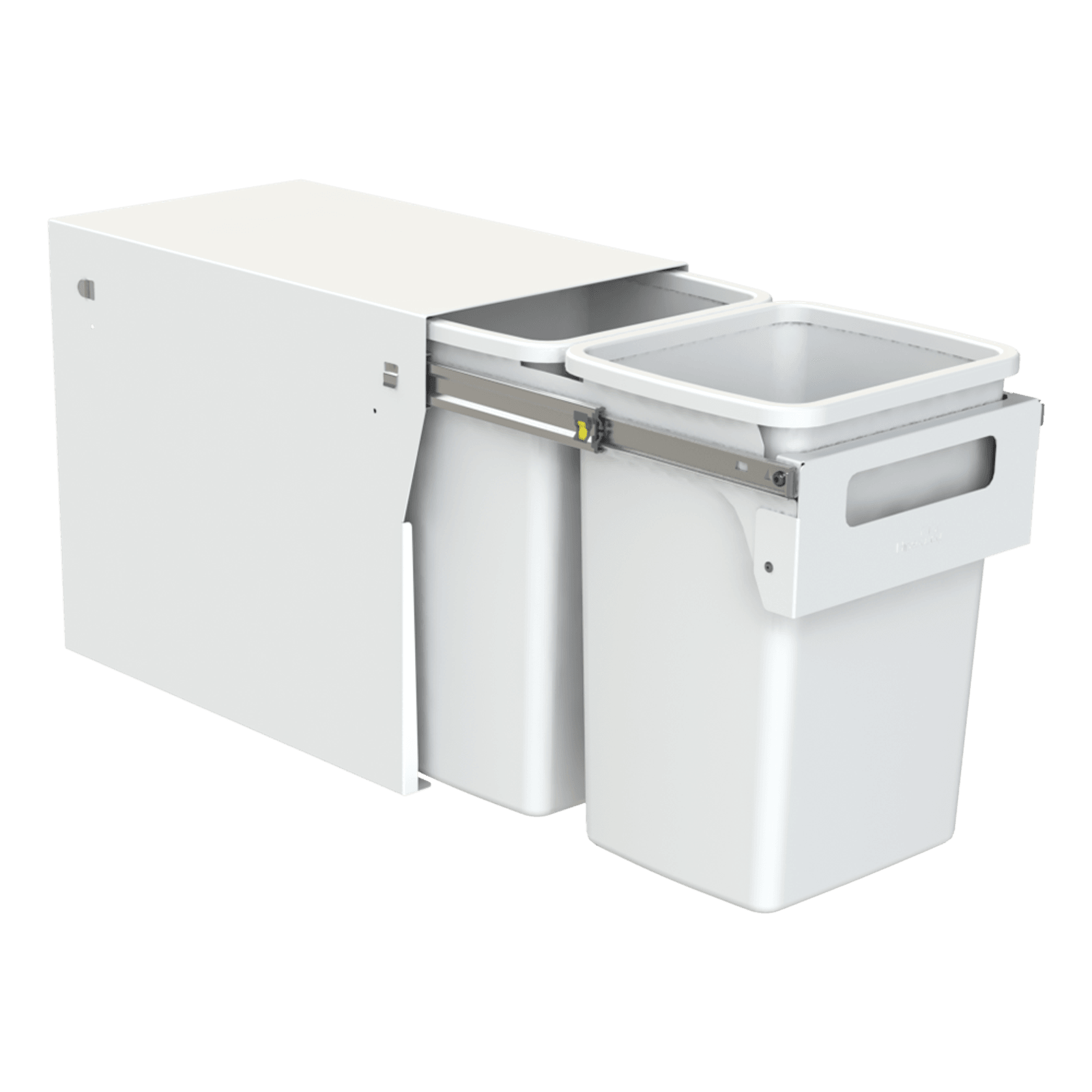 Compact Floor Mount 2 x 20L | Handle Pull | White gallery detail image