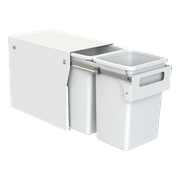 Compact Floor Mount 2 x 20L | Handle Pull | White gallery detail image