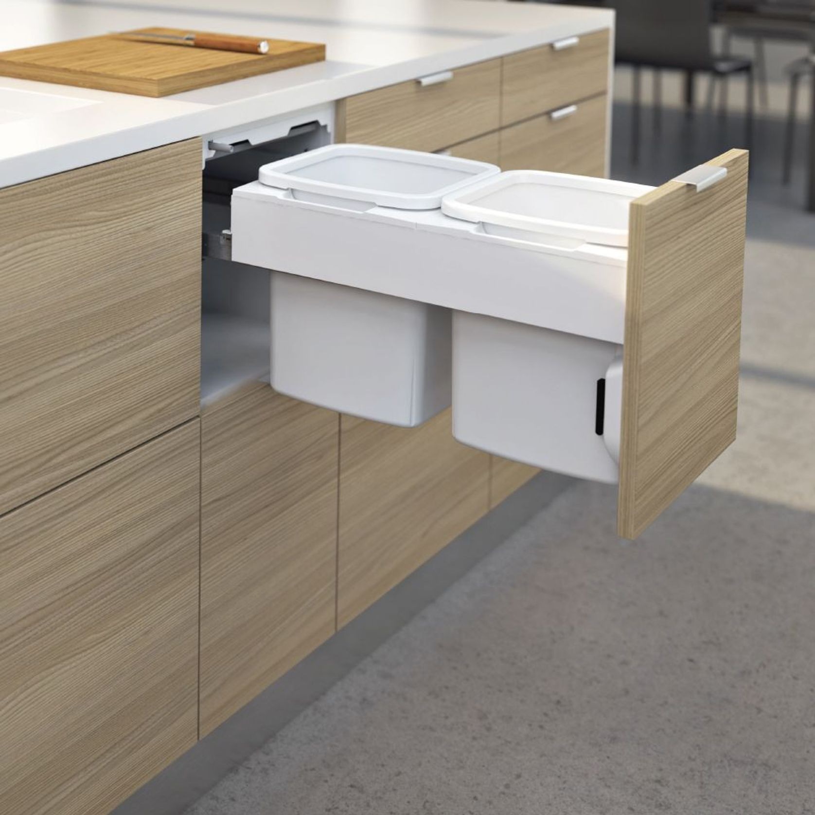 Concelo 2 x 13L Buckets | Door Pull | White gallery detail image