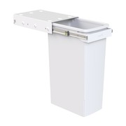 Hideaway Compact 1 x 40L Bucket | Handle Pull | White gallery detail image