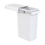 Hideaway Compact 1 x 40L Bucket | Handle Pull | White gallery detail image