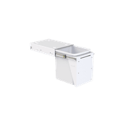 Hideaway Compact 1 x 15L Bucket | Door Pull | White gallery detail image