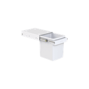 Hideaway Compact 1 x 15L Bucket | Handle Pull | White gallery detail image