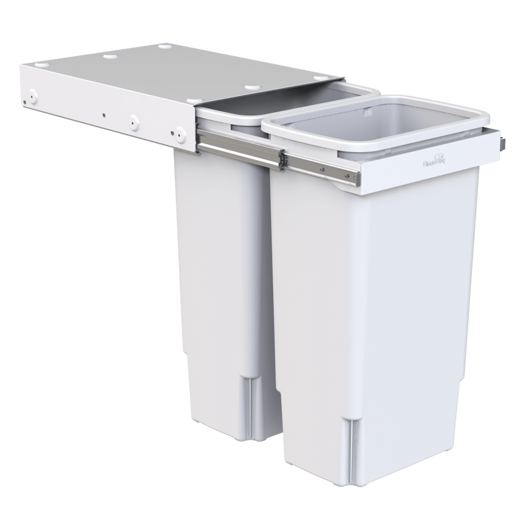 Hideaway Compact Bin 2 x 35L Buckets | Handle Pull gallery detail image