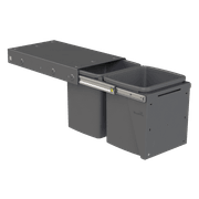 Hideaway Compact Bin 2 x 15L Buckets | Door Pull gallery detail image