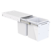 Hideaway Compact 2 x 15L Buckets | Door Pull | White gallery detail image