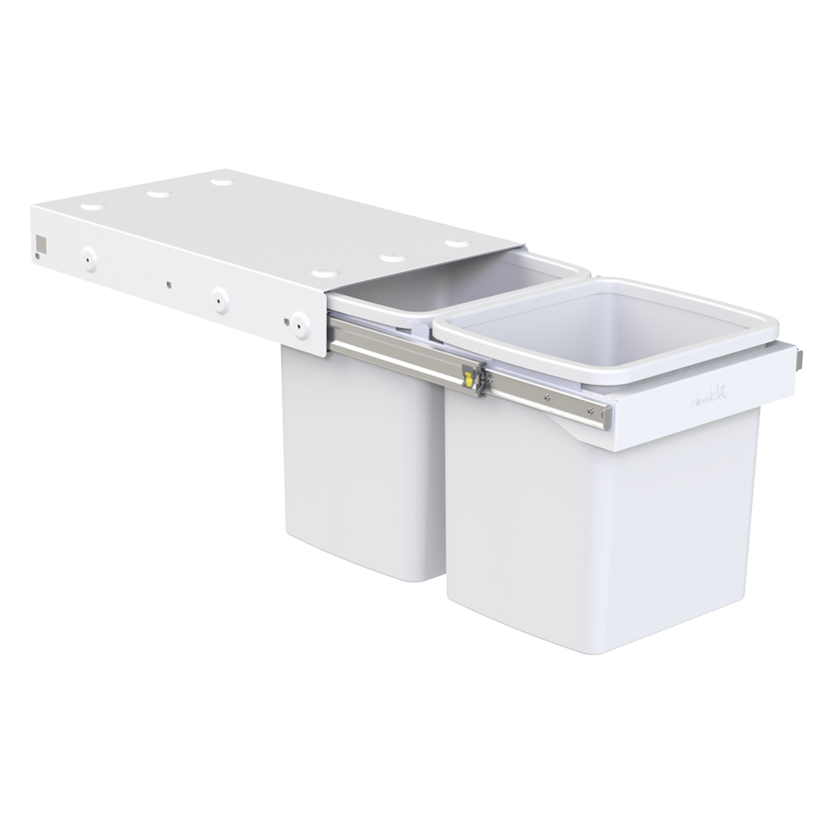 Hideaway Compact Bin 2 x 15L Buckets | Handle Pull gallery detail image