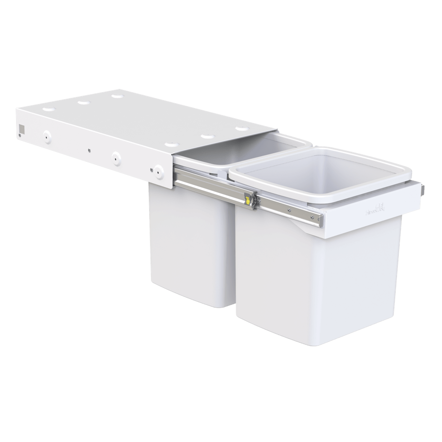 Hideaway Compact Bin 2 x 15L Buckets | Handle Pull gallery detail image