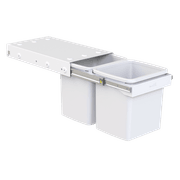 Hideaway Compact Bin 2 x 15L Buckets | Handle Pull gallery detail image