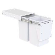 Hideaway Compact 2 x 20L Buckets | Door Pull | White gallery detail image