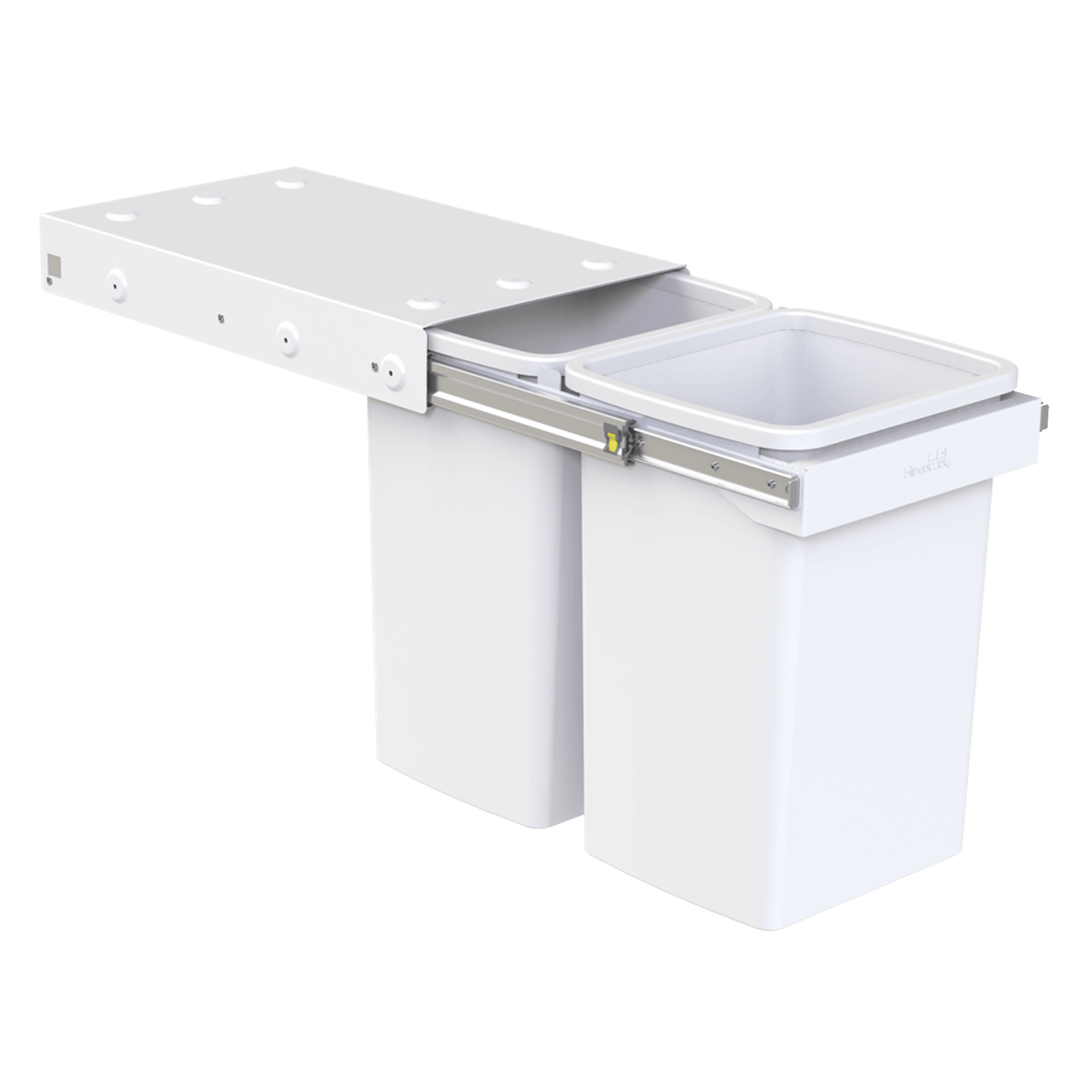 Hideaway Compact Bin 2 x 20L Buckets | Handle Pull gallery detail image