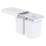 Hideaway Compact Bin 2 x 20L Buckets | Handle Pull gallery detail image