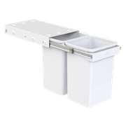 Hideaway Compact Bin 2 x 20L Buckets | Handle Pull gallery detail image