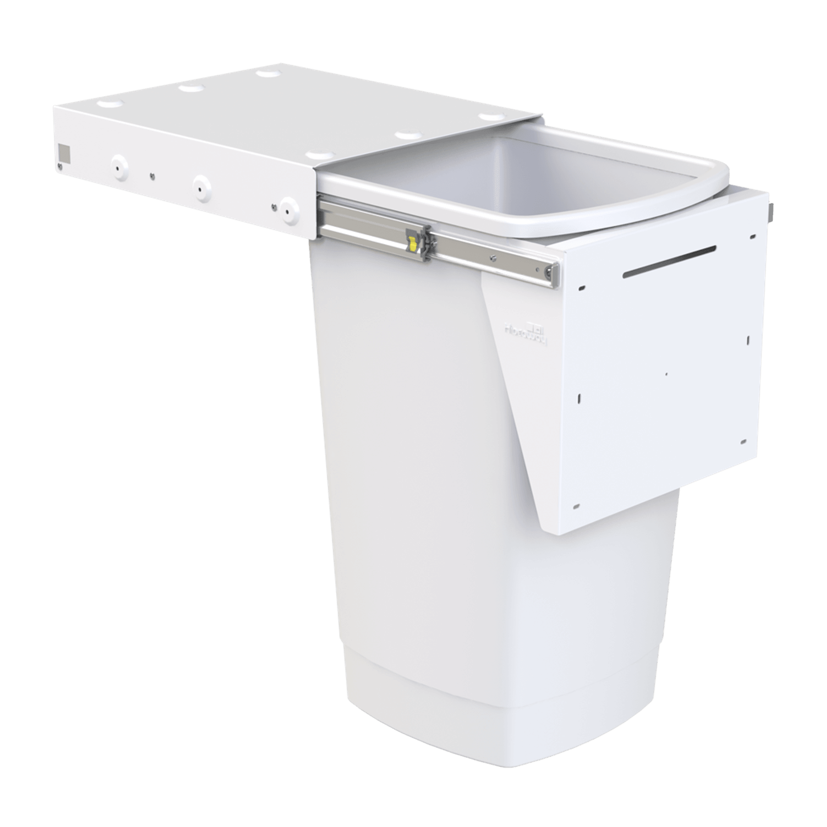 Hideaway Compact 1 x 50L Bucket | Door Pull | White gallery detail image