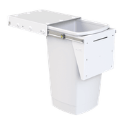 Hideaway Compact 1 x 50L Bucket | Door Pull | White gallery detail image