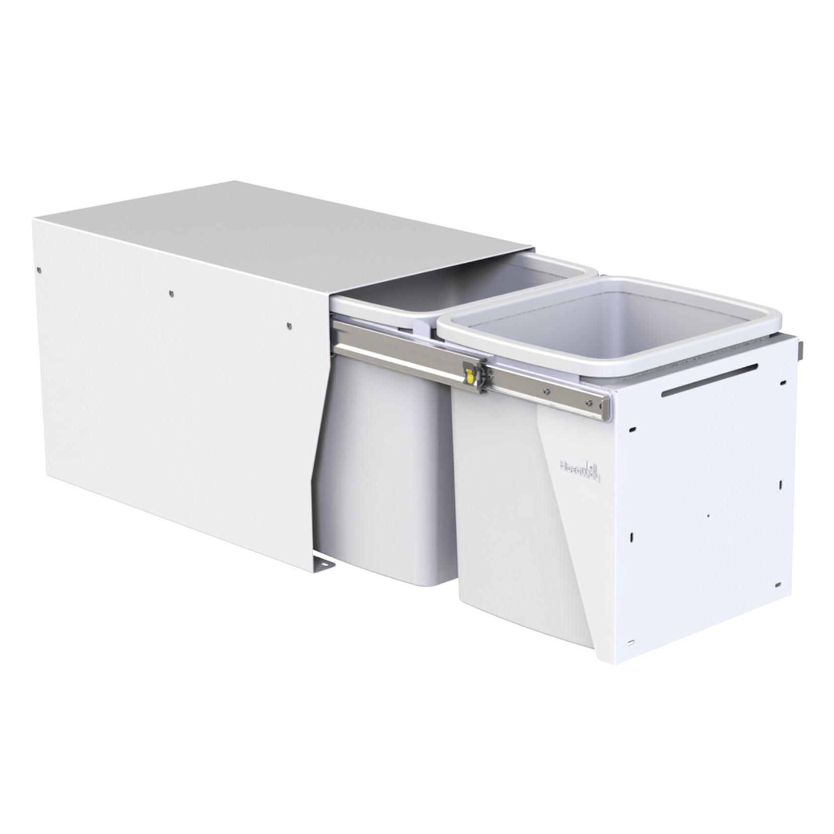 Compact Floor Mount 2 x 15L | Door Pull | White gallery detail image