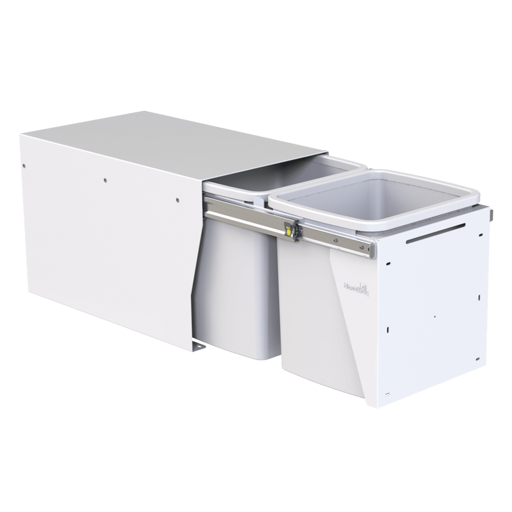 Compact Floor Mount 2 x 15L | Door Pull | White gallery detail image