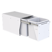 Compact Floor Mount 2 x 15L | Door Pull | White gallery detail image