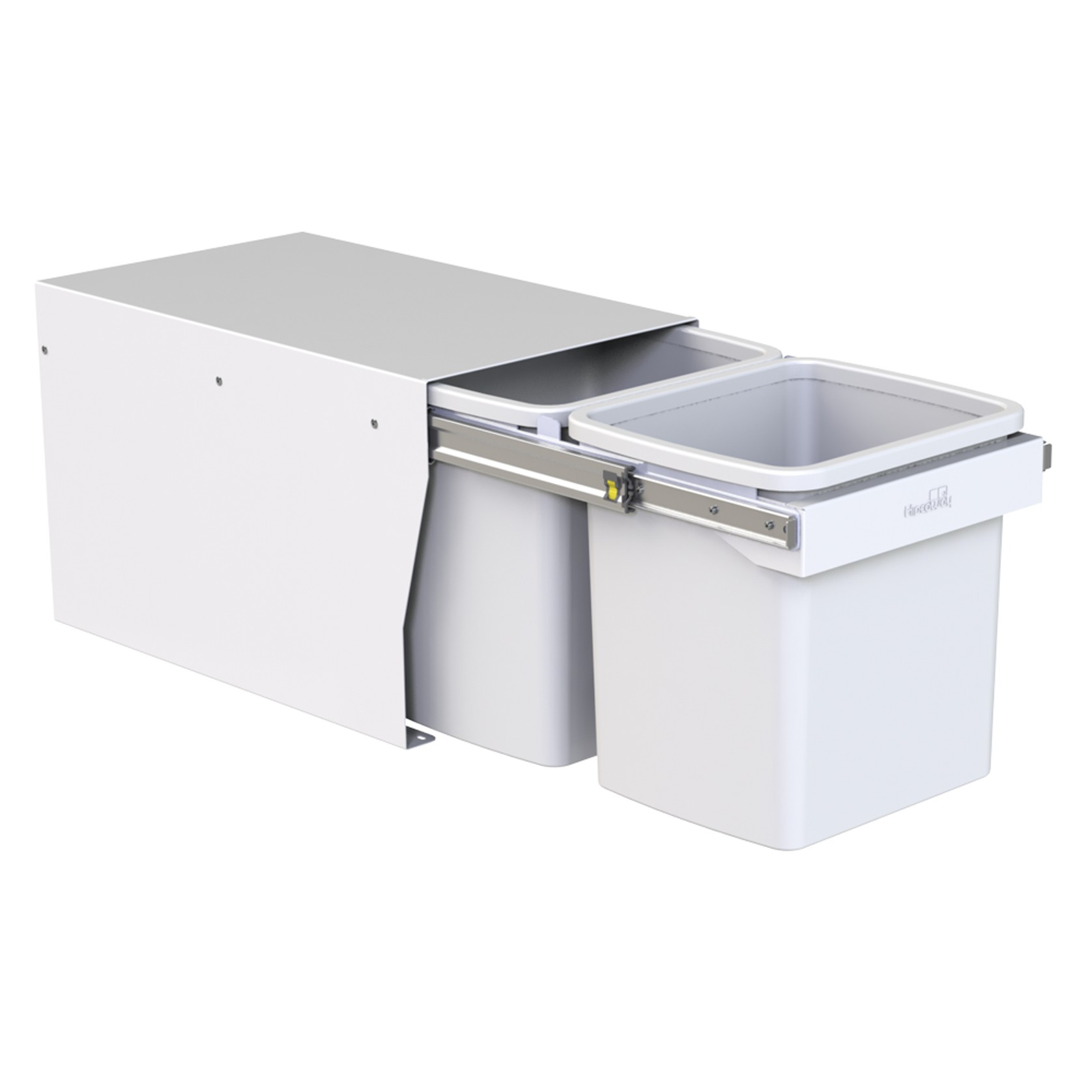 Compact Floor Mount 2 x 15L | Handle Pull | White gallery detail image