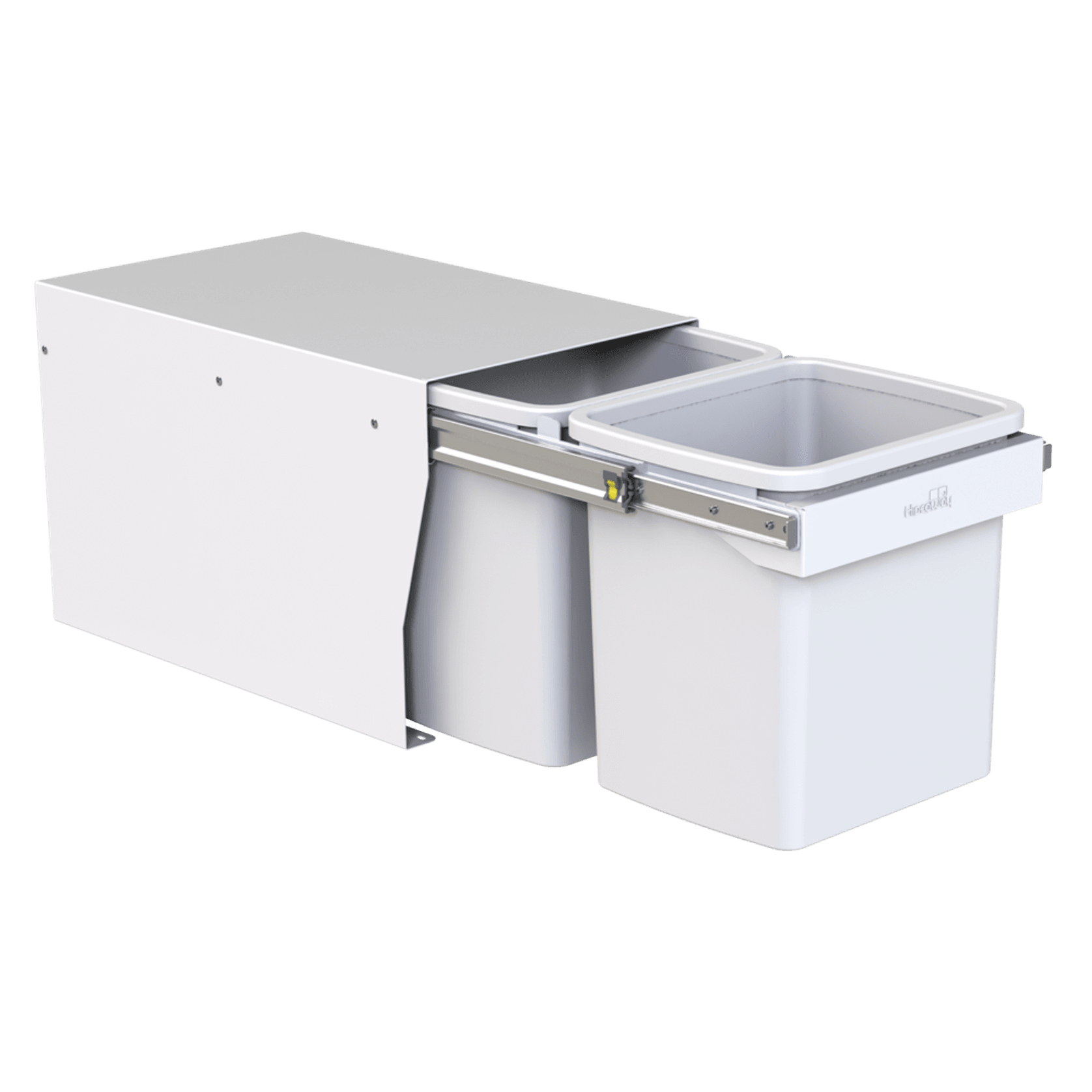 Compact Floor Mount 2 x 15L | Handle Pull | White gallery detail image