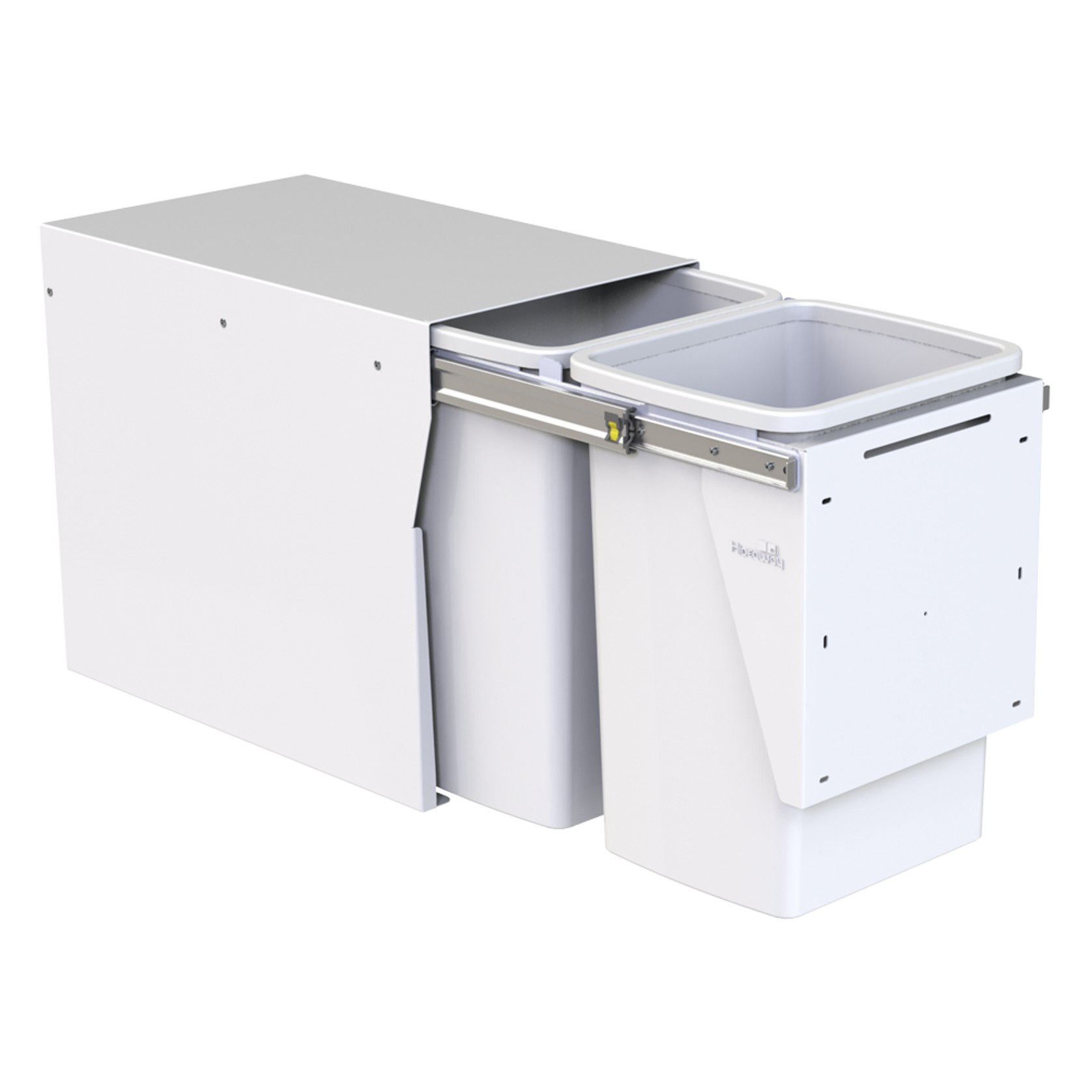 Compact Floor Mount 2 x 20L |  Door Pull | White gallery detail image